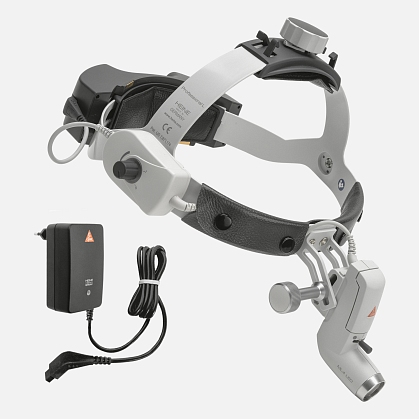 HEINE ML4 LED headlight, mPack UNPLUGGED charging unit, mains adapter