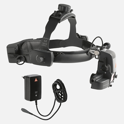 HEINE Omega 500-XHL Indirect Ophthalmoscope with Headband, mPack UNPLUGGED Charging Block with Li-Polymer (LiPOL) Battery and Power Adapter. Kit 5.