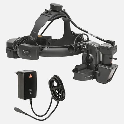 HEINE Omega 500-XHL Indirect Ophthalmoscope with DV1 Digital Video Camera with Headband, USB 2.0 Cable, mPack UNPLUGGED Charging Block (LiPOL) and Power Adapter