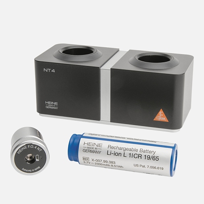 HEINE Standard F.O.4 NT 3.5V Li-ion upgrade set: lower module, lithium-ion battery, NT4 desktop charger