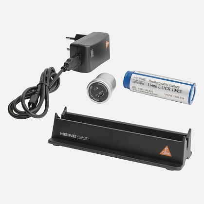 HEINE BETA4 USB 3.5V Li-ion Upgrade Kit: Lower Module, Li-ion L Rechargeable Battery, Handle Stand