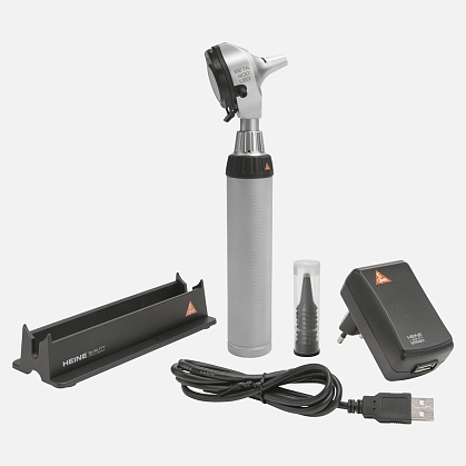 HEINE BETA 400 LED F.O. otoscope 3.5V, rechargeable handle BETA4 USB, specula