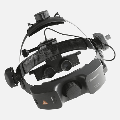 HEINE Omega 500-LED Indirect Ophthalmoscope with Headband, mPack UNPLUGGED Charging Block with Li-Polymer (LiPOL) Battery and Power Adapter. Kit 5.