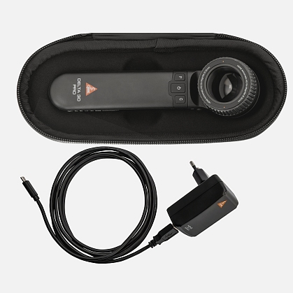 DELTA 30 PRO LED dermatoscope with contact plate with scale, E4-USBC power supply with cable, case