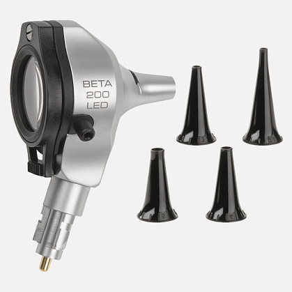 HEINE BETA 200 LED F.O. otoscope head 2.5V, reusable ear specula