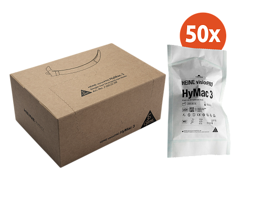 HEINE visionPRO HyMac 3 Disposable Blades, Box of 50