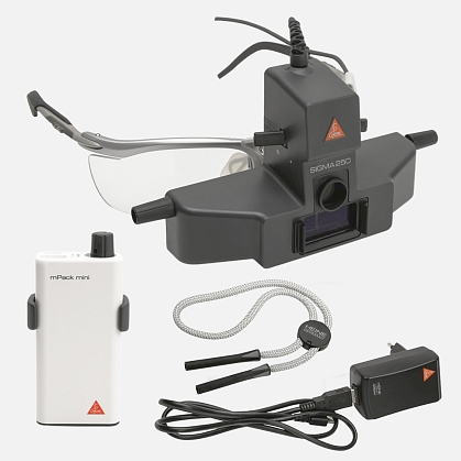 HEINE SIGMA 250 Indirect Ophthalmoscope with S-FRAME and mPACK mini Power Source