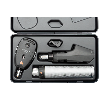 HEINE BETA 200S Direct Ophthalmoscope LED 2.5 V with BETA 200 Retinoscope LED 2.5 V, BETA Battery Handle and Hard Case