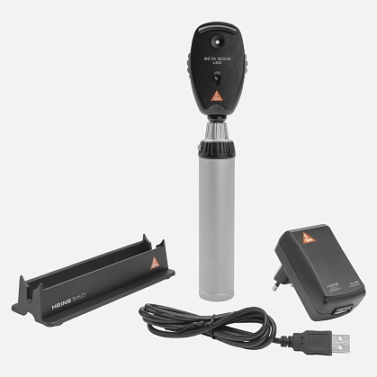 HEINE BETA 200S Direct Ophthalmoscope LED 3.5 V with BETA 4 USB Rechargeable Handle