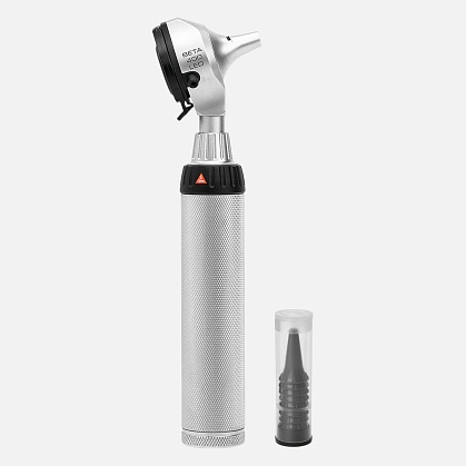 HEINE BETA 400 LED F.O. otoscope head 2.5V, BETA battery handle, specula