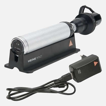 Retinometer HEINE LAMBDA 100 3.5V with decimal scale from 0.06 to 0.8, rechargeable handle BETA4 USB