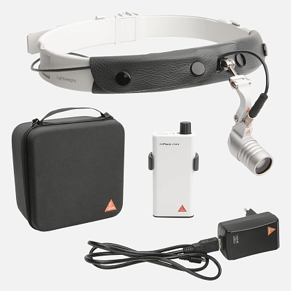 HEINE MicroLight2 headlight on Lightweight headband