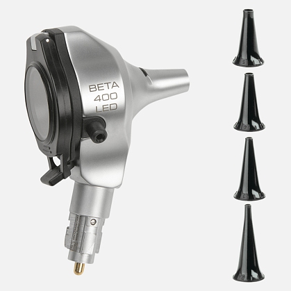 HEINE BETA 400 LED F.O. otoscope head 3.5V, reusable ear specula