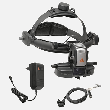 HEINE Omega 500-XHL Indirect Ophthalmoscope with Headband, including HC50 Rheostat, Power Adapter. Kit 1.