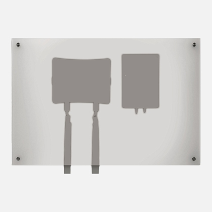 Mounting panel for HEINE EN 200 diagnostic center with specula dispenser