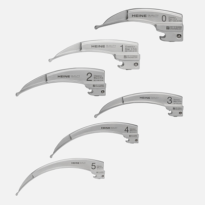 HEINE Classic+ Macintosh fiber-optic (F.O.) blades