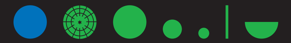Red-free filter for Fixation star with scale, Large circle, Small circle, Spot, Target, Semicircle