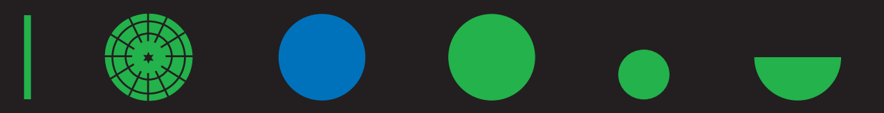 Red-free filter for Target, Fixation star with scale, Cobalt blue filter, Large circle, Small circle, Semicircle